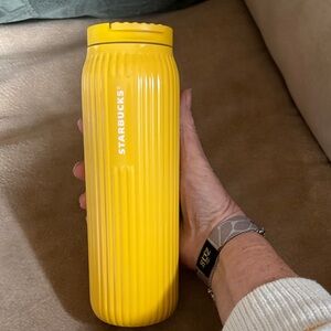 Starbucks Vibrant Yellow Ribbed Tumbler